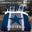 Axyaa Pentagram Football Stripe Duvet Cover Set for Men and Teens