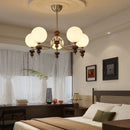 Axyaa Wabi Sabi Wood Chandelier: Elegant Nickel LED Pendant Light for European Home Decor