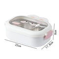 Axyaa Cute Rabbit Lunch Box: Stainless Steel Bento with 2 Grids & Leak-proof Design