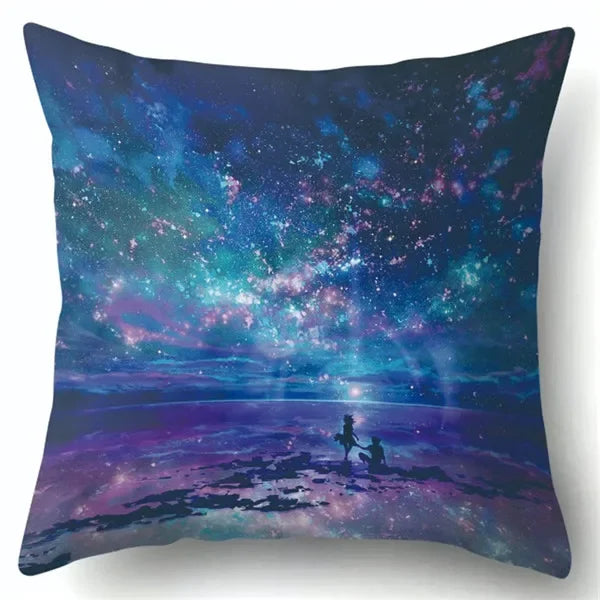 Axyaa Van Gogh Style Oil Painting Cushion Cover 45x45cm Square Pillow Case
