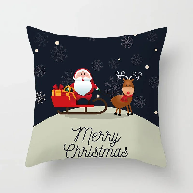 Axyaa Santa Claus Polyester Throw Pillow Case 45X45CM
