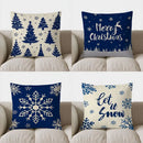 Axyaa Christmas Tree & Snowflake Pillow Cover for Sofa, Bedroom, Car