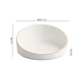 Axyaa White Ceramic Dessert Plate Set for Molecular Cuisine and Snacks