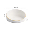 Axyaa White Ceramic Dessert Plate Set for Molecular Cuisine and Snacks