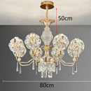 Axyaa Dandelion Crystal Chandelier: Modern Minimalist Luxe Lighting for Living Room, Bedroom, Dining Area