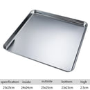 Axyaa Stainless Steel Square Baking Pan Dessert Tray Kitchen Storage Tools