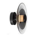 Axyaa Amber Glass Disc Wall Lamp LED Sconce - Modern Minimalist Indoor Lighting Fixtures