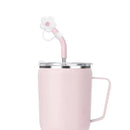 Silicone Straw Cover for Axyaa Tumblers – Cute Cup Topper with Flower Design