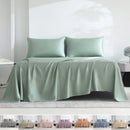 Axyaa Bamboo Flat Sheet: Luxury Silky Bed Cover, Single-Double-King-Queen Sizes