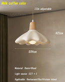 Axyaa French Cream Pendant Lights for Bedroom and Bar Decor - Minimalist Style
