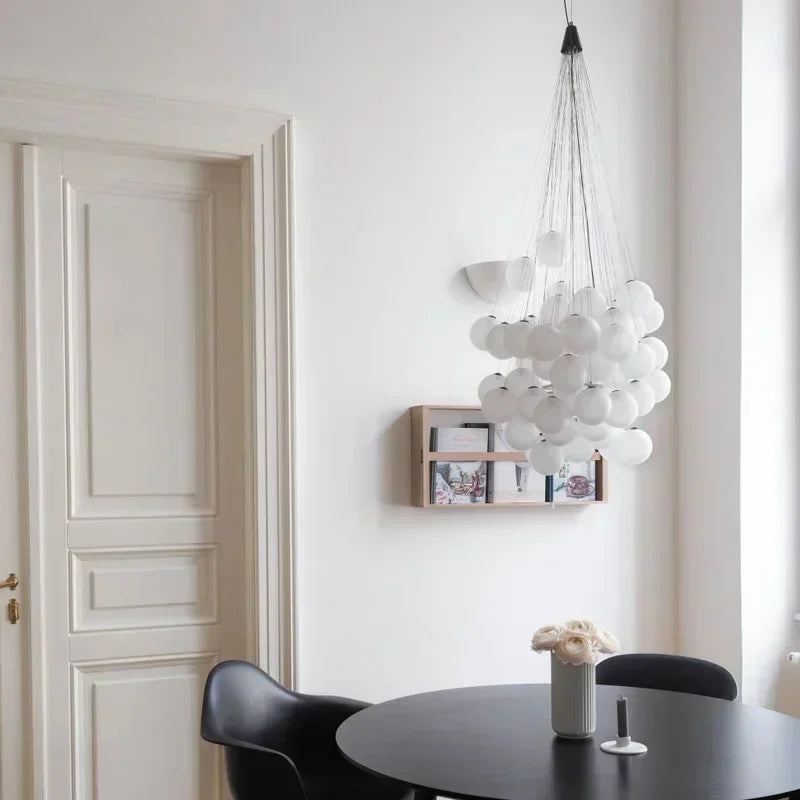 Luxury Glass Balls Ceiling Chandelier by Axyaa - Modern LED Staircase Pendant Light