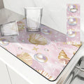 Axyaa Sea Shell Pearl Coffee Mat: Quick Dry Kitchen Drying Mat