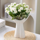 Nordic White Ceramic Vase for Axyaa Home Decor
