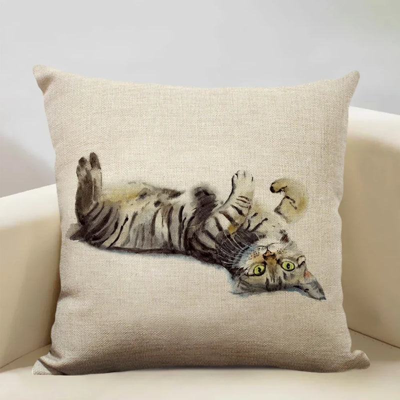 Axyaa Animal Horse Chicken Lizard Cow Antelope Pillow Case