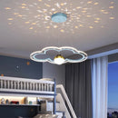 Axyaa Cloud Flower LED Chandelier: Starry Sky Decor for Kids' Bedroom or Study Hall
