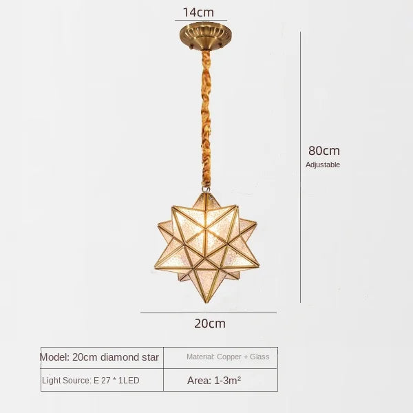 Axyaa Five Pointed Star Pendant Light, Personalized Design for Various Spaces