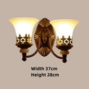 Axyaa Iron Glass Wall Lamp - Minimalist Retro American Style Lighting
