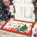 Christmas Dwarf Print Floor Mat for Living Room and Balcony Decoration by Axyaa