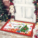 Christmas Dwarf Print Floor Mat for Living Room and Balcony Decoration by Axyaa