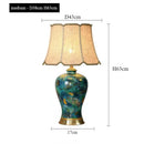 Axyaa Ceramic Floor Lamp with Fabric Lampshade for Bedroom Living Room Lighting