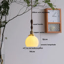 Axyaa Copper Ceramic Ball LED Pendant Light Fixture - Nordic Modern Design