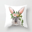 Axyaa Cute Cat Series Pillowcase: Square Office Decorative Cushion Cover
