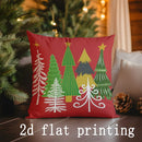 Axyaa Christmas-themed Pillow Cover for Sofa, Bedroom, Car - Rectangular Cushion