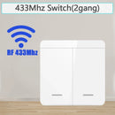 Axyaa Smart RF 433Mhz Wall Panel Switch with Remote Control Receiver for LED Light