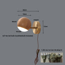 Axyaa LED Wall Sconce Lamp Walnut Wood Base Modern Art Fixture