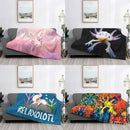 Axyaa Pink Axolotl Fleece Blanket for Bedroom & Home - Ultra-Soft & Adorable
