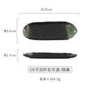 Axyaa Ceramic Leaf Plate Set for Sushi, Sashimi, Hot Pot, Barbecue - Japanese Tableware