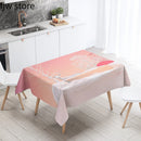 Axyaa Geometric Tree Waterproof Tablecloth for Home and Restaurant Decor
