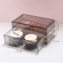 Axyaa Clear Makeup Organizer Set | Large Capacity Cosmetic Storage Drawer Box
