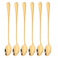 Axyaa Stainless Steel Long Handle Coffee Spoon Set