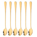 Axyaa Stainless Steel Long Handle Coffee Spoon Set