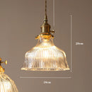 Axyaa Nordic Green Glass LED Hanging Lamp Copper Switch Pendant Light