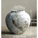 Axyaa Retro Ceramic Vase: Rural Circular Floor Decor for Living Room