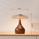 Axyaa French Walnut Table Lamp for Living Room Study Bedroom Bedside Night Light