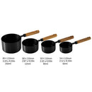 Axyaa Wooden Handle Stainless Steel Measuring Spoon Cup Set