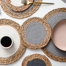 Axya Hand-Woven Table Mat Set - Heat Insulation, Western & Hot Pot Mats