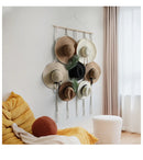 Axyaa Macrame Hat Hangers Boho Wall Decor Shelves for Bedroom, Living Room, Nursery