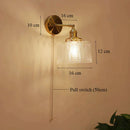Axyaa Nordic Glass Wall Lamp with Rotary Switch - Minimalist LED Interior Lighting