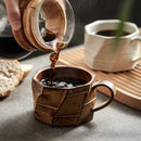 Axya Retro Ceramic Latte Couple Coffee Cup Set