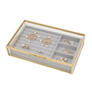Axya Brass Square Jewelry Storage Box Organizer
