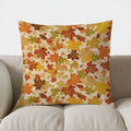 Axyaa Autumn Bow & Pumpkin Pattern Pillow Cover for Sofa Bedroom Car