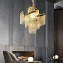 Axyaa Modern Luxury Chandelier for Living Room Ceiling, Gold Chrome Light Fixture