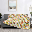 Axyaa Multi Stem Mid Century Modern Throw Blanket for Home Bedroom Sofa