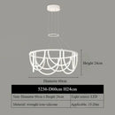 Axyaa White Curved Artistic Pendant Lamp – Modern Nordic Decorative Lighting
