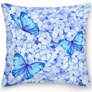 Axyaa Butterfly Flower Square Cushion Cover - Double Sided Home Decor