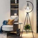Axyaa Modern French Wrought Iron Floor Lamp for Livingroom Bedroom, LED Table Light